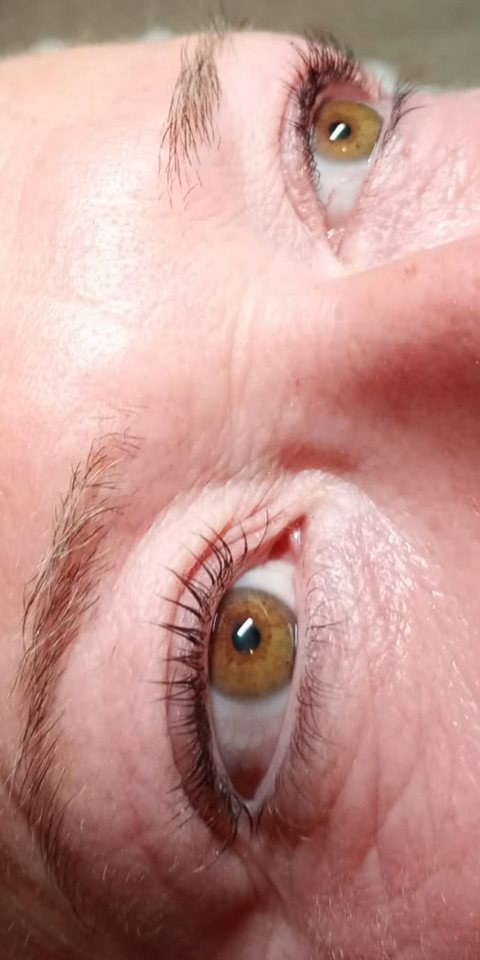 After: lifted, curled and tinted lashes from a Korean Lash Lift & Tint by Homeward Halo in Radcliffe, Bury